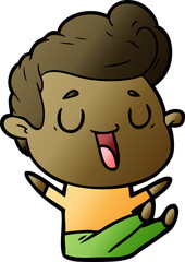 happy cartoon man