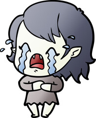 cartoon crying vampire girl
