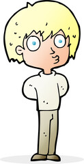 cartoon impressed boy