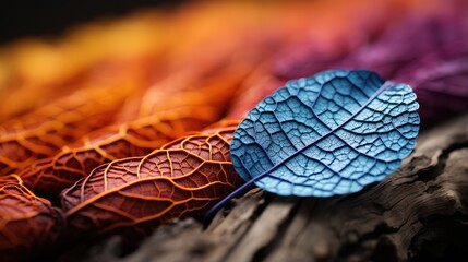 Fototapeta premium Compound leaf , Macro shot , Color Gradient, Background HD