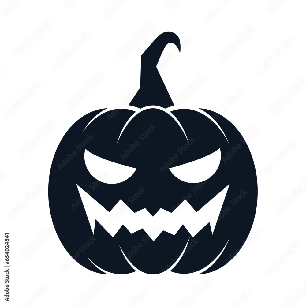 Sticker halloween pumpkin silhouette