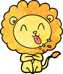 happy cartoon lion