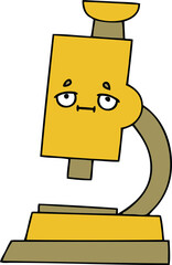 cute cartoon of a microscope