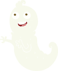 flat color illustration of ghost
