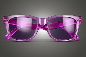 isolated purple sunglasses on transparent background. Generative AI