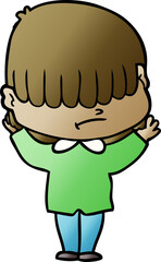 cartoon boy with untidy hair