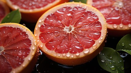 Grapefruit , Macro shot , Color Gradient, Background HD