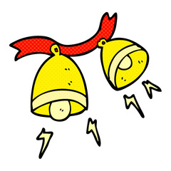 freehand drawn cartoon jingle bells