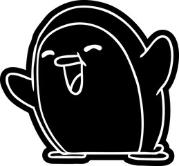 cartoon icon kawaii of a cute penguin
