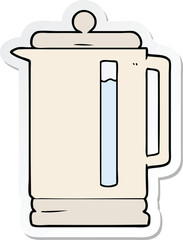 sticker of a cartoon electric kettle