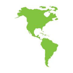 Obraz premium america map in green color