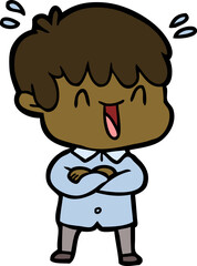 cartoon laughing boy