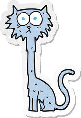 sticker of a cartoon cat