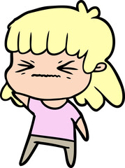 cartoon woman