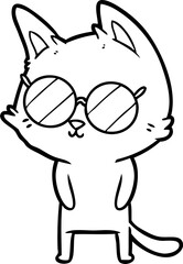 cartoon cat with bright eyes