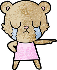 crying bear cartoon chraracter