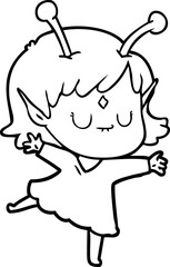 cartoon alien girl