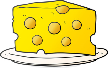 freehand drawn cartoon cheese