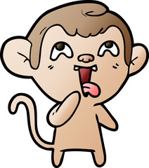 crazy cartoon monkey