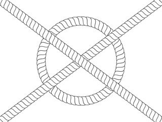 crossed rope.  abstract background design.  vector illustration