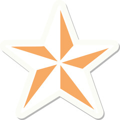 Obraz premium sticker of tattoo in traditional style of a star