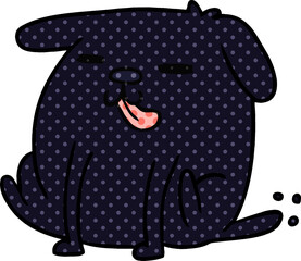 cartoon illustration kawaii of a cute dog
