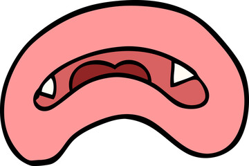 cartoon doodle vampire mouth