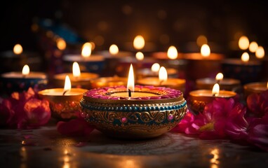 Diwali Festival of Lights background.