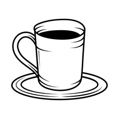 coffee cup draw front view