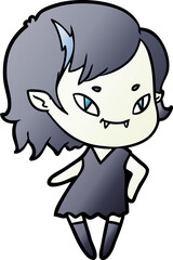 cartoon cool vampire girl