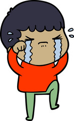 cartoon man crying