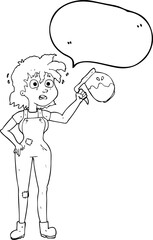 too much coffee freehand drawn speech bubble cartoon