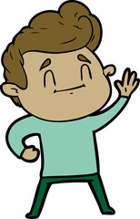 happy cartoon man