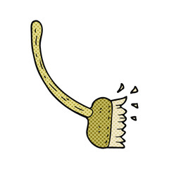 freehand drawn cartoon sweeping brush