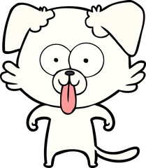 cartoon dog with tongue sticking out