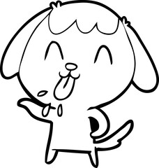 Fototapeta premium cute cartoon dog