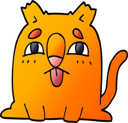cartoon doodle funny cat