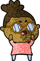cartoon annoyed woman