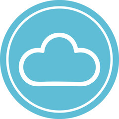 weather cloud circular icon symbol