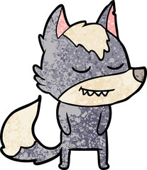 friendly cartoon wolf