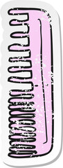retro distressed sticker of a cartoon comb