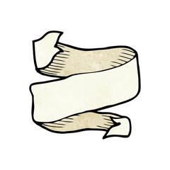 cartoon tattoo scroll banner