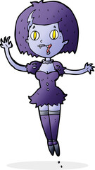 cartoon happy vampire girl
