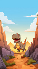 The dinosaurs embark on a rescue mission to save a baby dinosaur ped in a deep canyon.