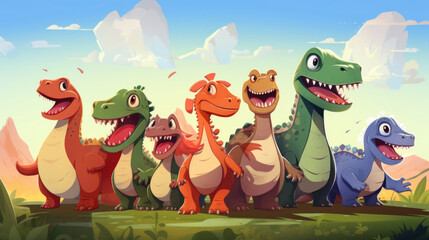 The cartoon ends with the Dino Squad promising to continue their adventures, protecting their prehistoric world and making it a safe place for dinosaurs to live happily ever after.
