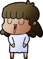 cartoon woman laughing