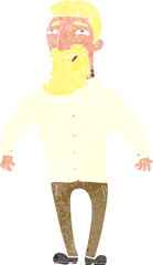 cartoon happy man with beard