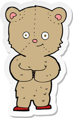 sticker of a cartoon teddy bear