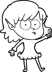 cartoon shocked elf girl