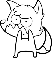 cartoon annoyed fox